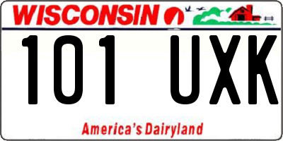 WI license plate 101UXK