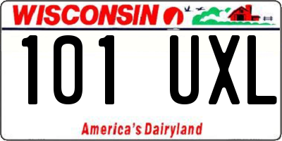 WI license plate 101UXL