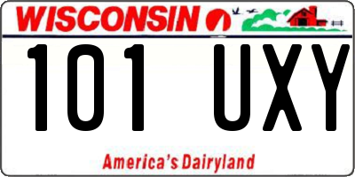 WI license plate 101UXY