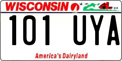 WI license plate 101UYA