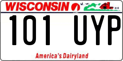 WI license plate 101UYP
