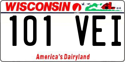 WI license plate 101VEI