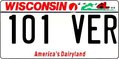 WI license plate 101VER