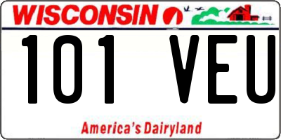 WI license plate 101VEU