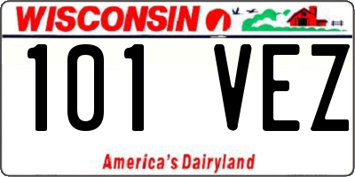 WI license plate 101VEZ