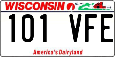 WI license plate 101VFE