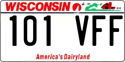WI license plate 101VFF