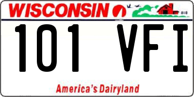WI license plate 101VFI