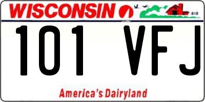 WI license plate 101VFJ