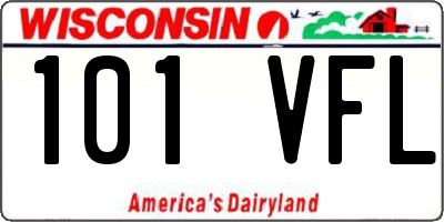 WI license plate 101VFL