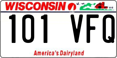 WI license plate 101VFQ