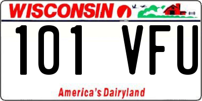 WI license plate 101VFU