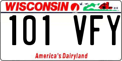 WI license plate 101VFY