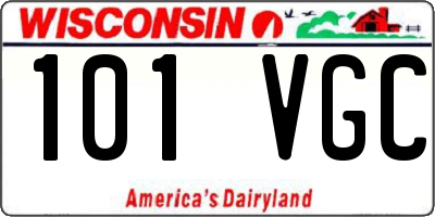 WI license plate 101VGC
