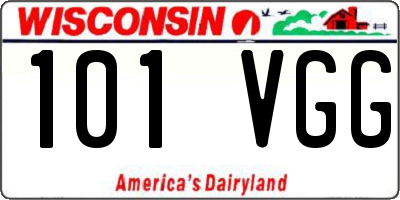 WI license plate 101VGG