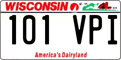 WI license plate 101VPI