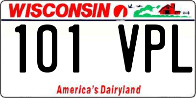 WI license plate 101VPL