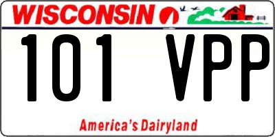 WI license plate 101VPP