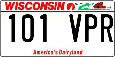 WI license plate 101VPR