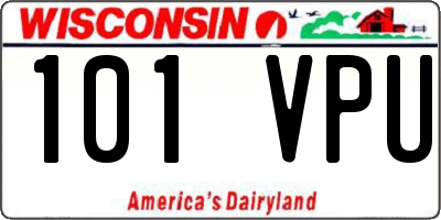 WI license plate 101VPU