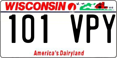 WI license plate 101VPY