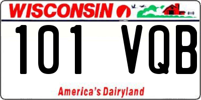 WI license plate 101VQB