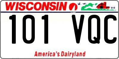 WI license plate 101VQC