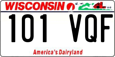 WI license plate 101VQF