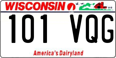 WI license plate 101VQG