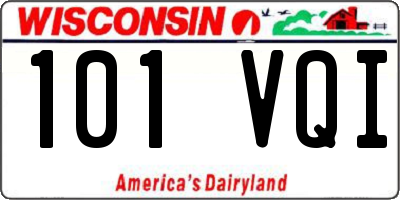 WI license plate 101VQI
