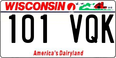 WI license plate 101VQK