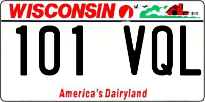 WI license plate 101VQL