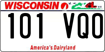 WI license plate 101VQO