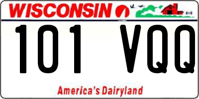 WI license plate 101VQQ