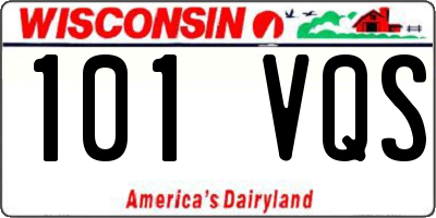 WI license plate 101VQS