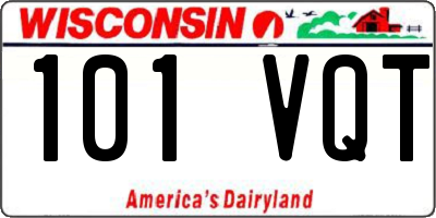 WI license plate 101VQT