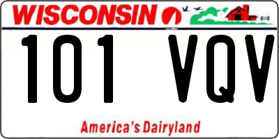 WI license plate 101VQV
