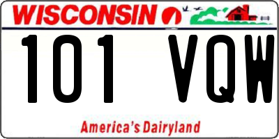 WI license plate 101VQW