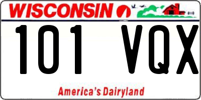 WI license plate 101VQX