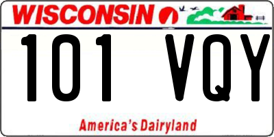 WI license plate 101VQY