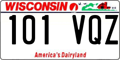 WI license plate 101VQZ