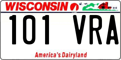 WI license plate 101VRA