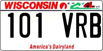 WI license plate 101VRB