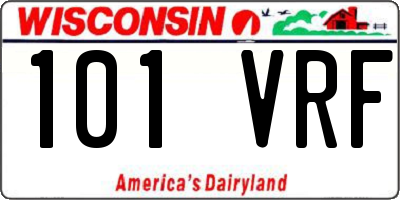 WI license plate 101VRF
