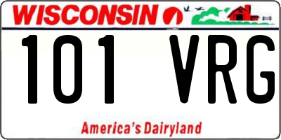 WI license plate 101VRG