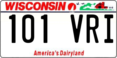 WI license plate 101VRI