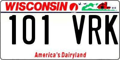 WI license plate 101VRK