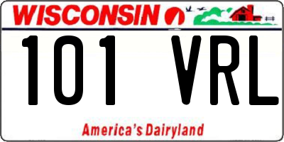 WI license plate 101VRL