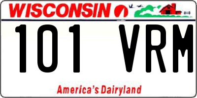 WI license plate 101VRM