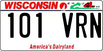 WI license plate 101VRN